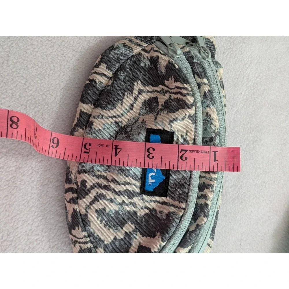 KAVU Canvas Spectator Belt Bag Hip Fanny Pack Camo Teal Green Blue Brown
